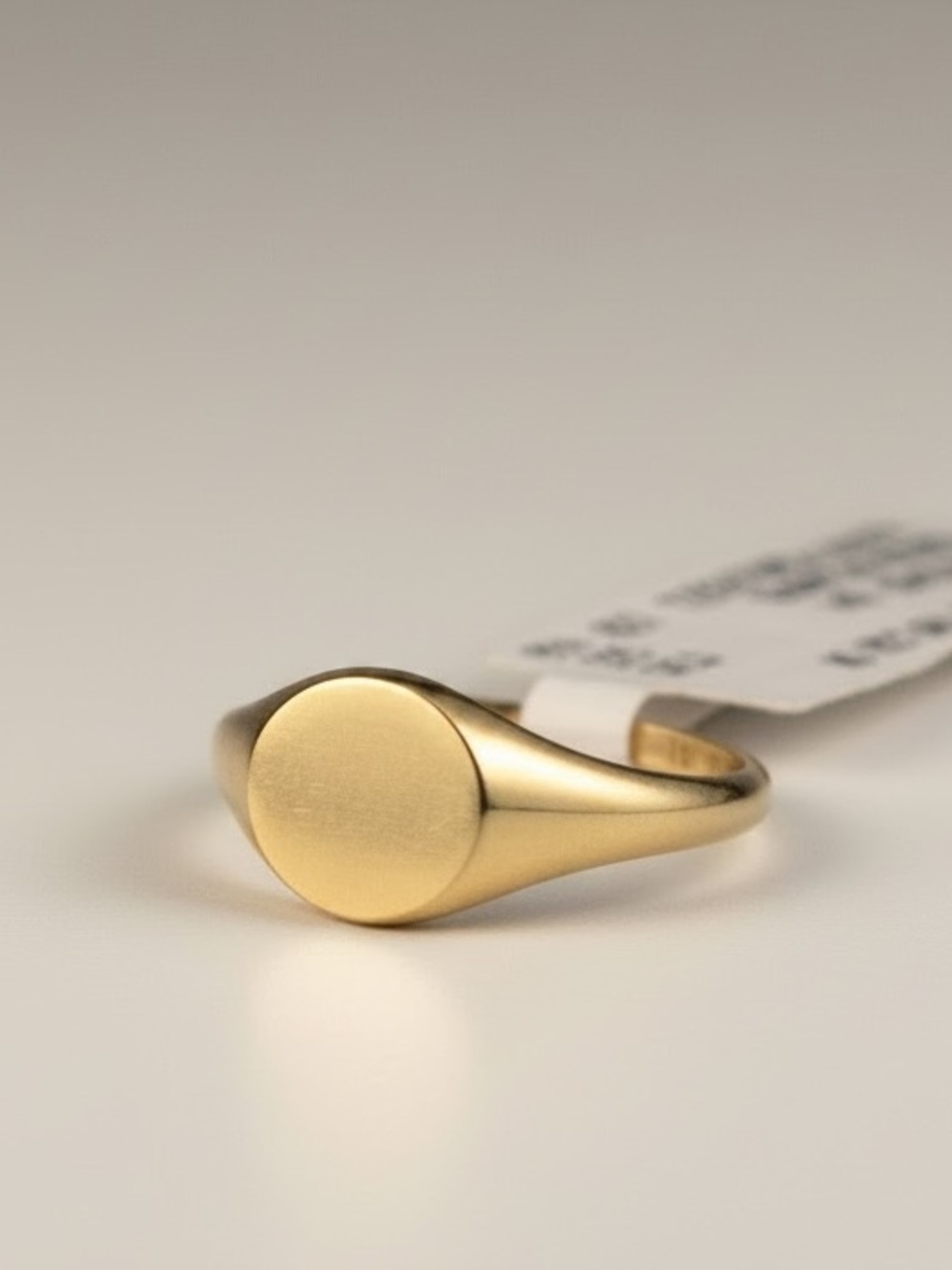 NWT $1052 saks fifth avenue Women’s 14 K SOLID Gold Signet Ring - Picture 16 of 16